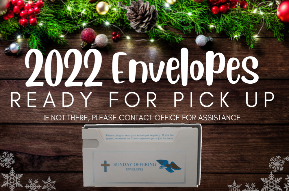 2022 Envelopes for Pick Up