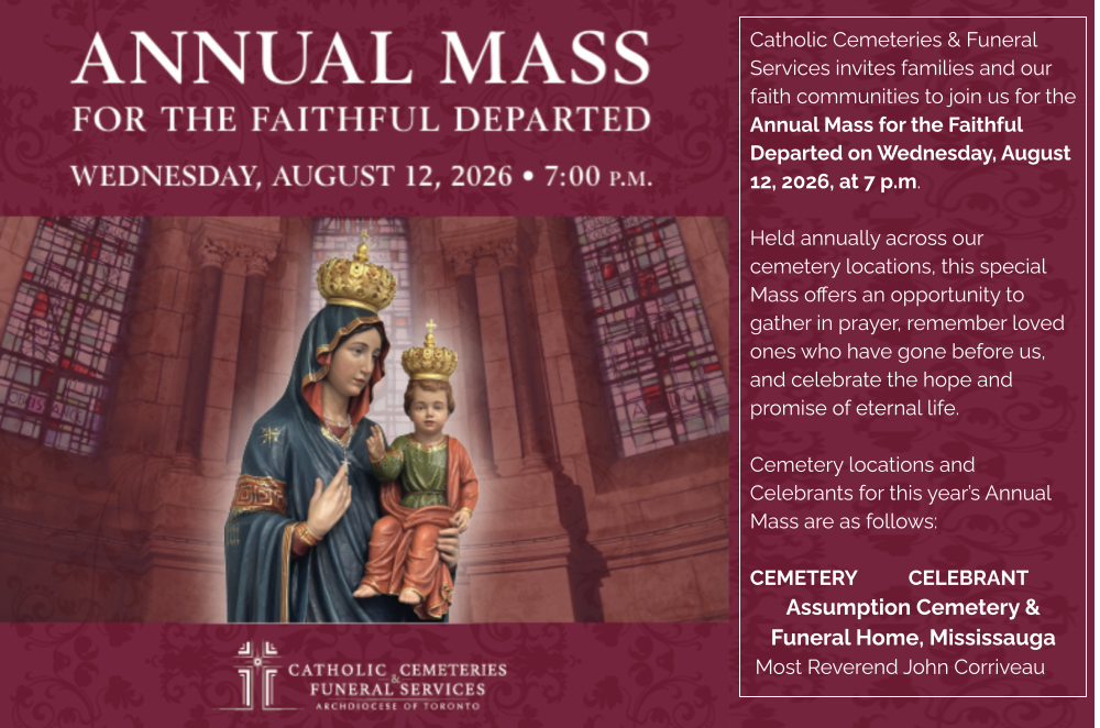 Annual Mass for the Faithful Departed 2026