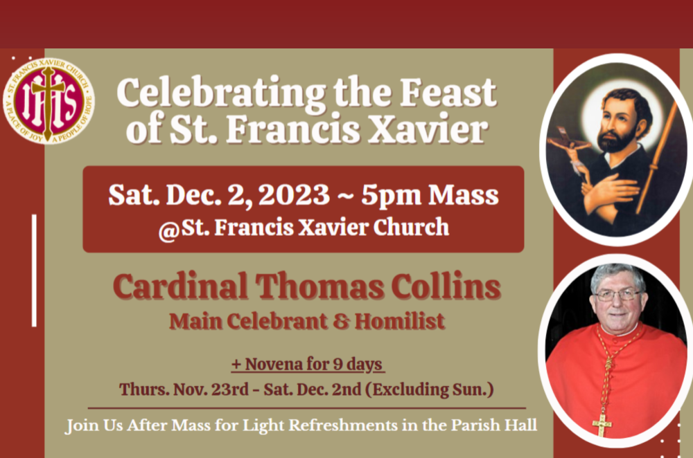 Celebrating the Feast of St. Francis Xavier