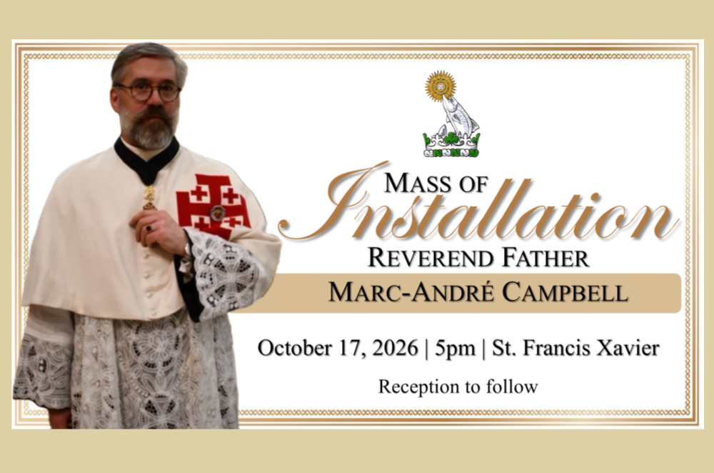 SFX Mass of Installation Rev Fr. Marc-Andrè Campbell