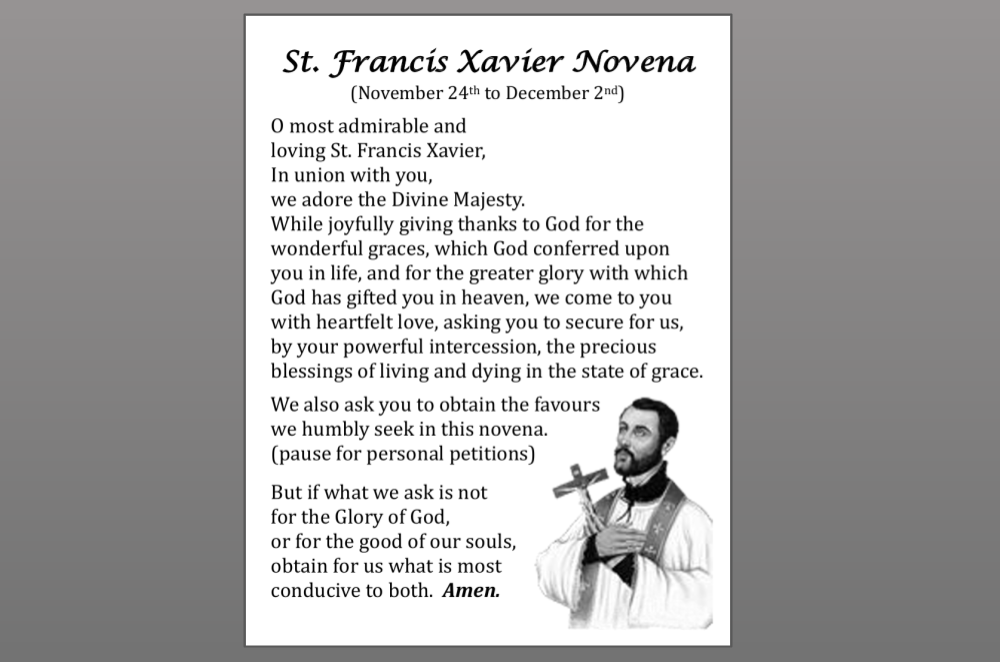 SFX Novena Nov 24 - Dec 2