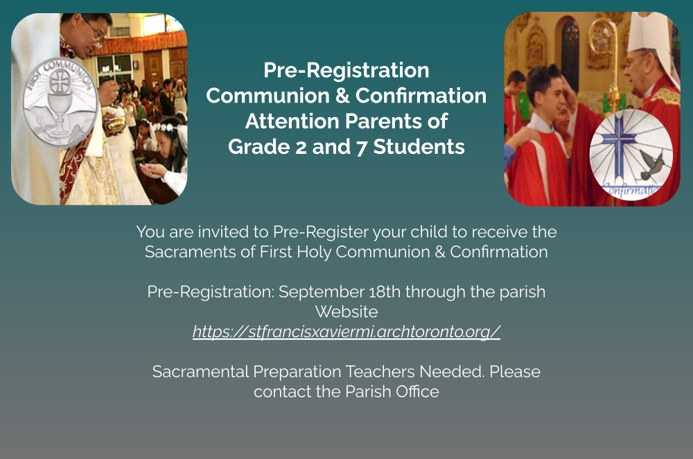 SFX Pre_Registration Communion & Confirmation 2024