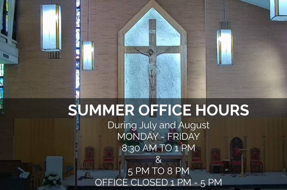 Summer Office Hours July, August 2023